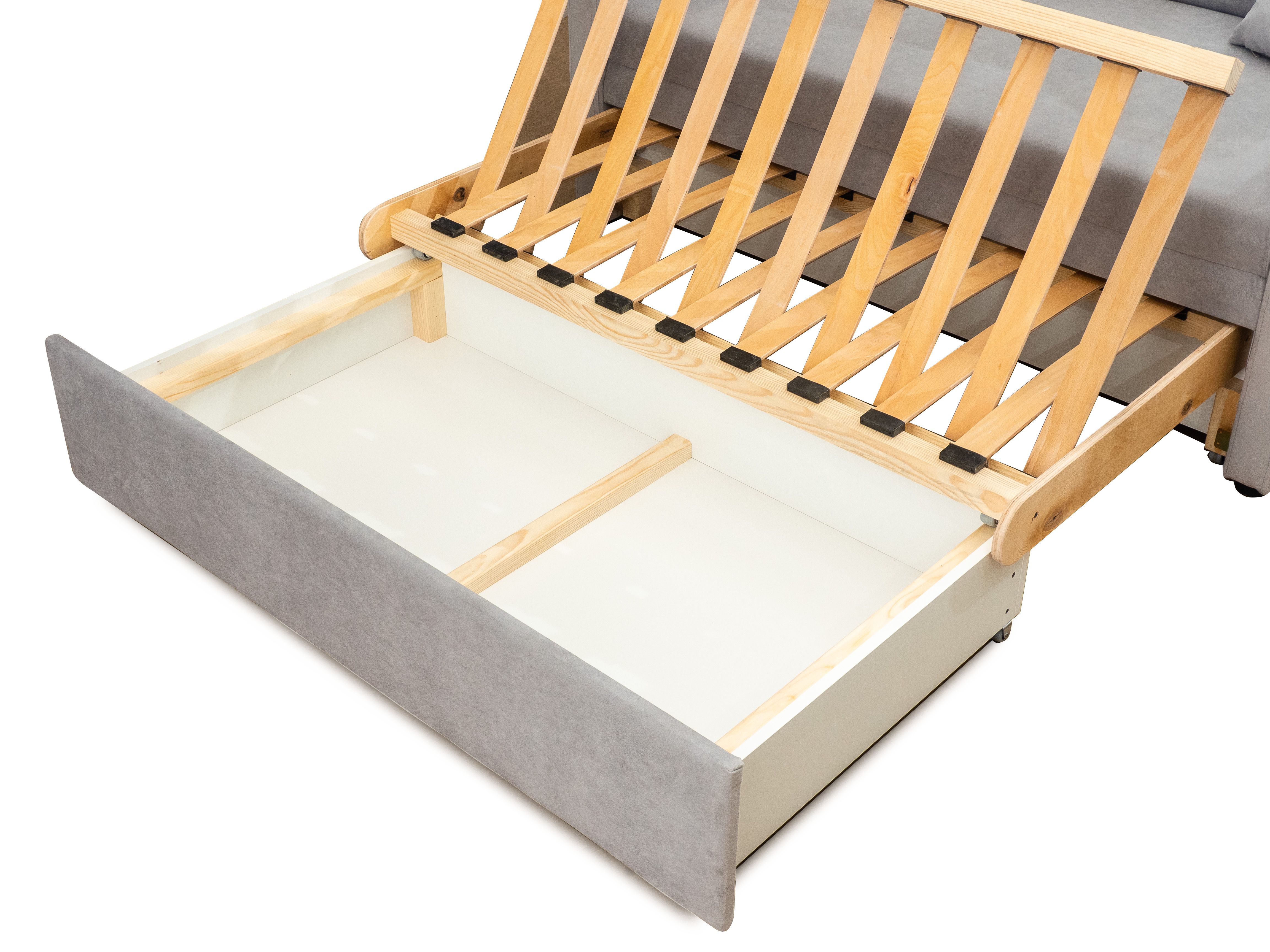 На фото № 4 Тахта Марио 1.3 велюр серый